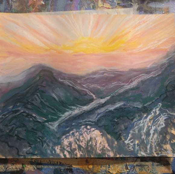 "Amazing Grace"Soft Pastel on Pastel Paper Original FRAMED Artwork 14 X 16 - Picture 5 of 10